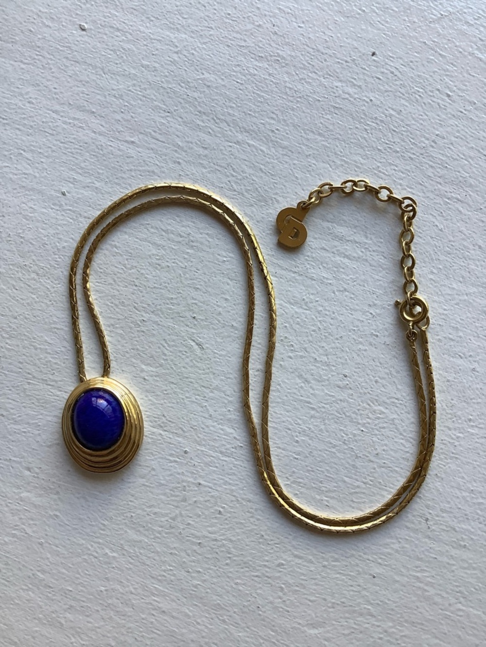 Christian Dior Lapis necklace  RARE! VTG.